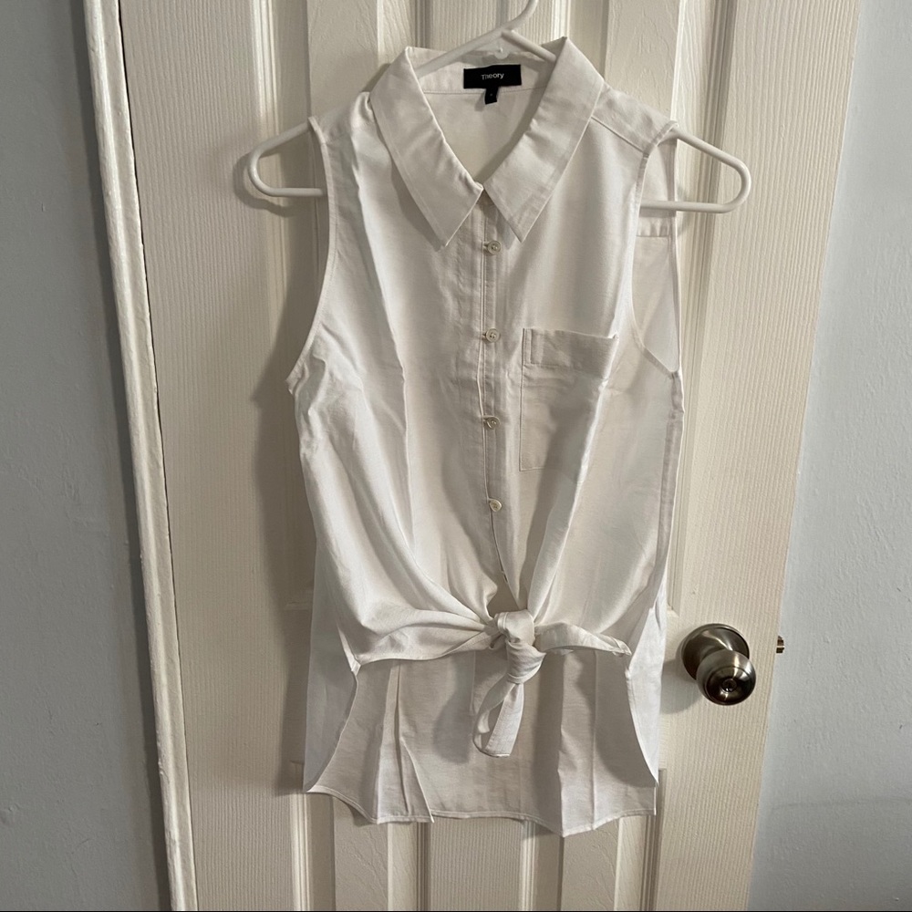Theory Tie Front Shirt